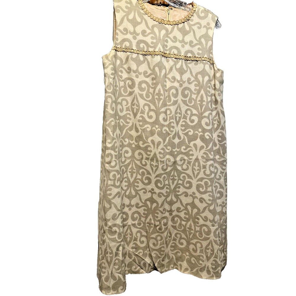 Vintage Craig 60's Sheath Dress Back  Zip  Sz M (see measurements) Embellished